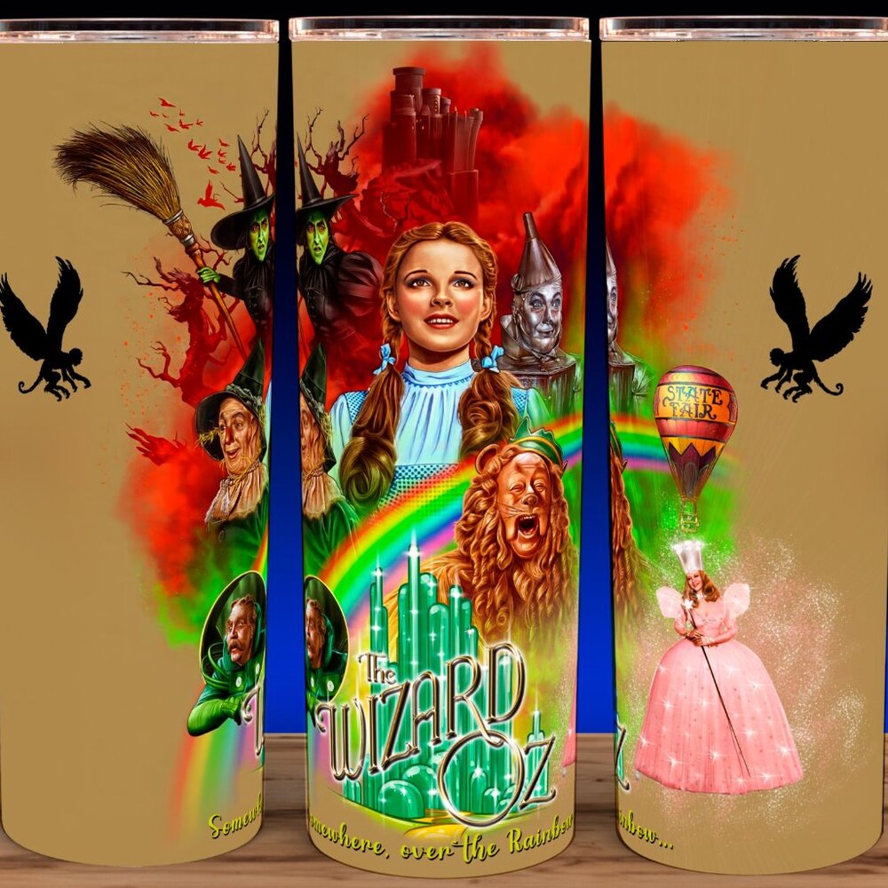 The Wizard of Oz Classic Movie Somewhere Over The Rainbow Cup Tumbler 20oz